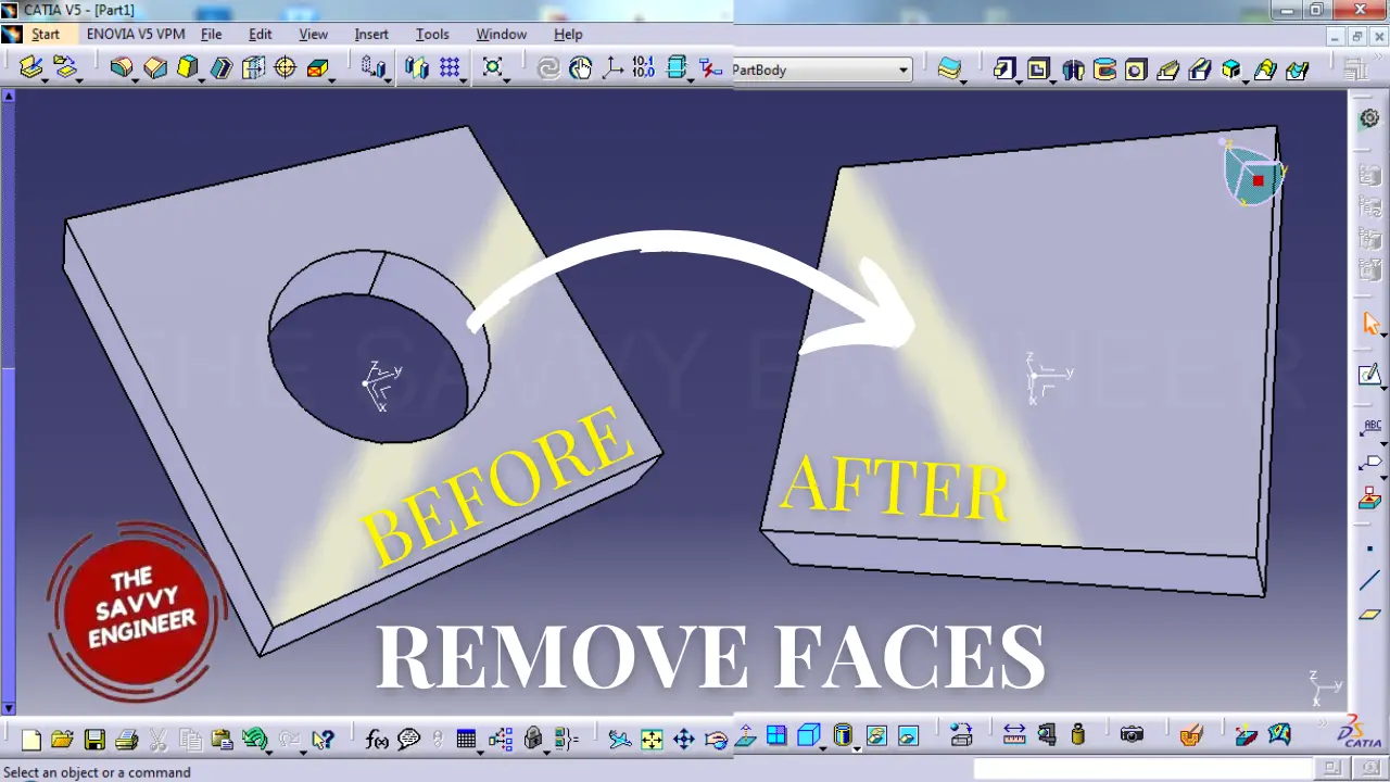 [Free CATIA 3D Model] – CATIA How to Remove Face