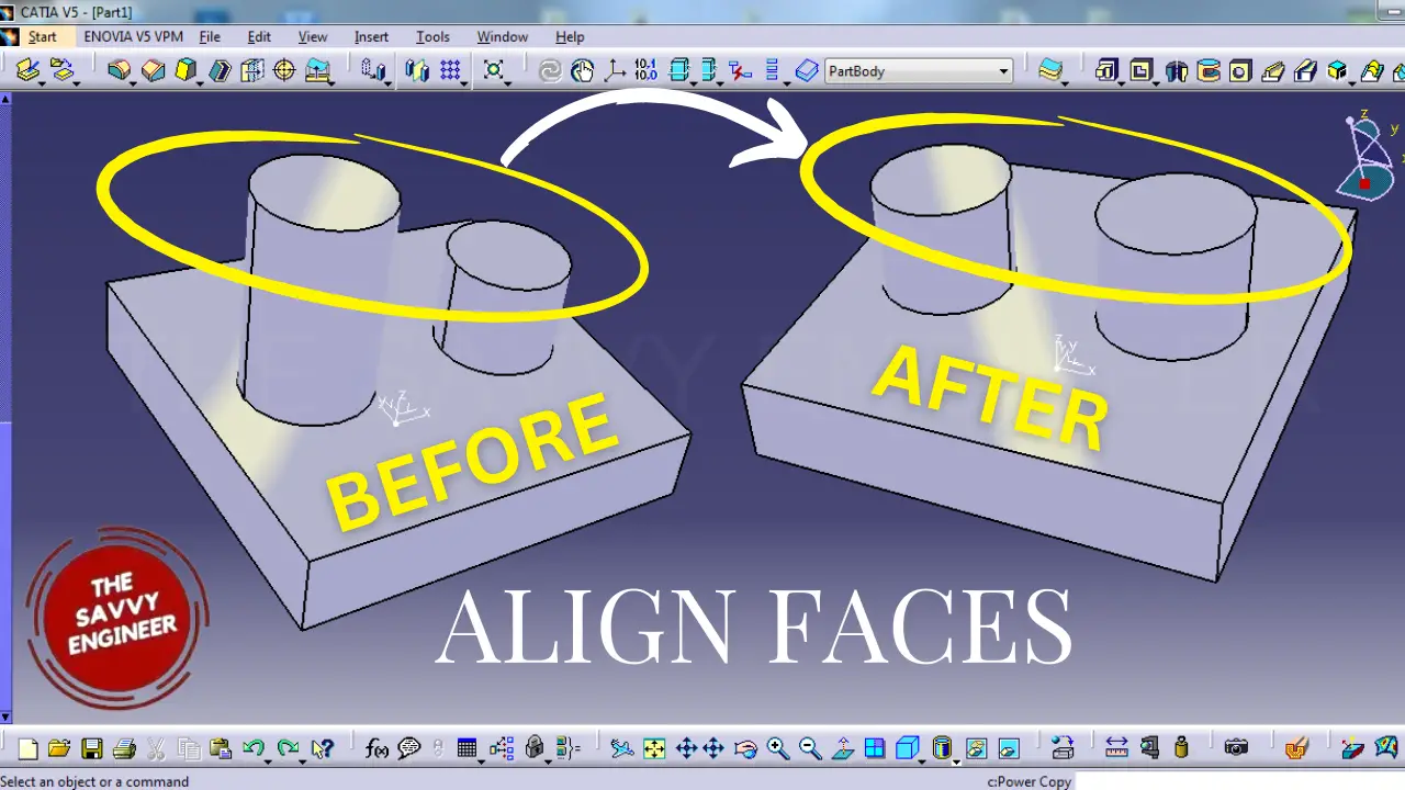 [Free CATIA 3D Model] – CATIA How to Align Faces