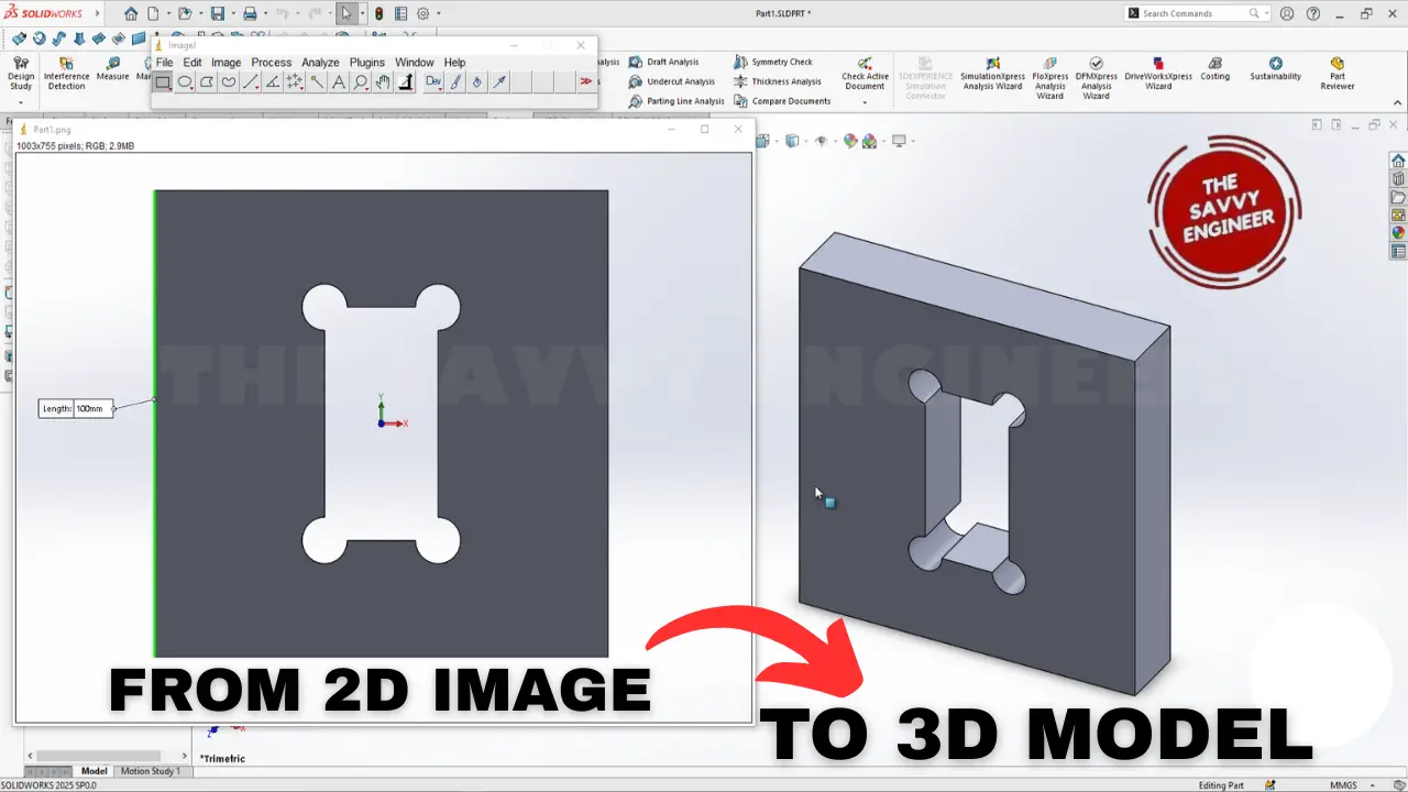 How to Convert 2D Images into Accurate 3D Models Using SolidWorks and Image G
