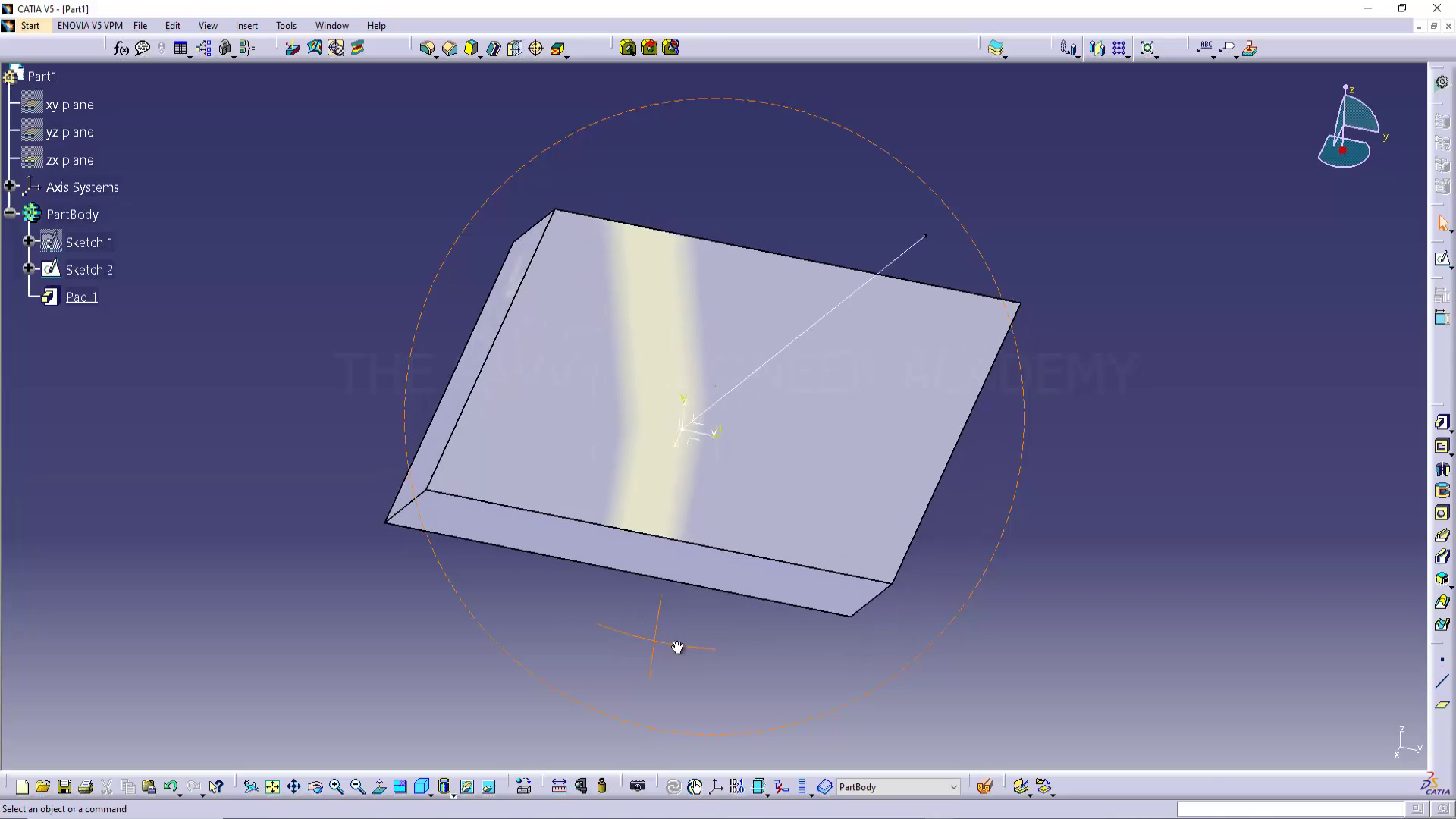 CATIA | How to Create an Extrusion Not Normal to Sketch Plane (2025)