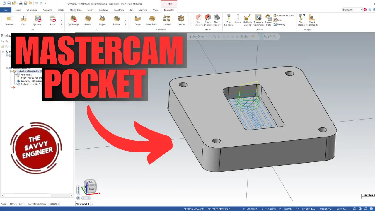 MasterCAM How to Create a Facing Machining Operation (2025)