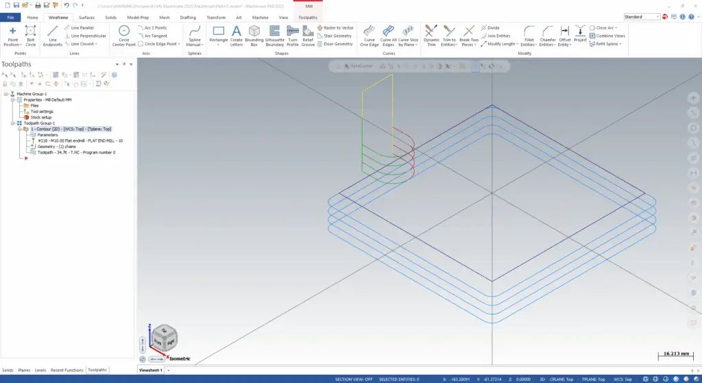 MasterCAM - How to Create a 2D Contour for Beginners 2025