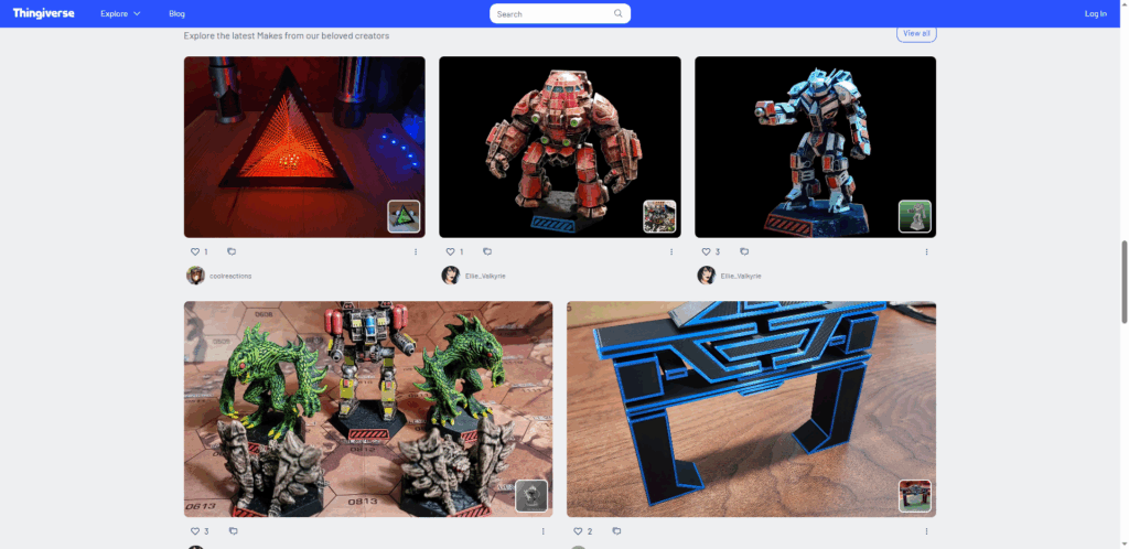 thingiverse download free3d models