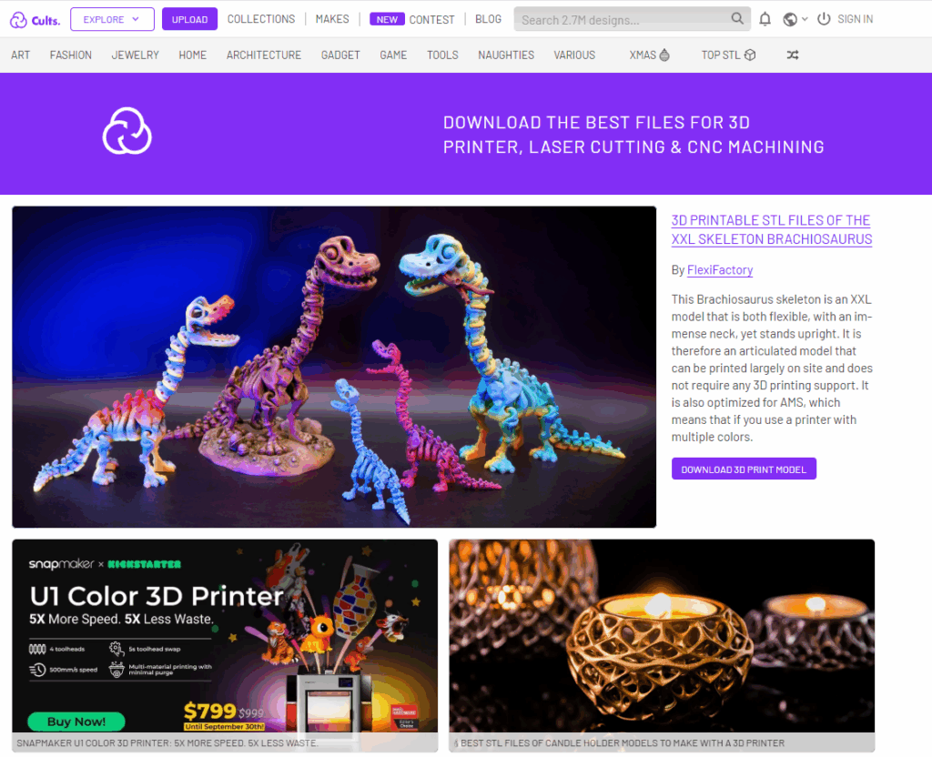 Top 10 Sites to Get Free 3D Printable Models Instantly