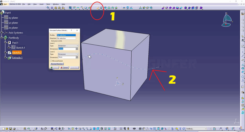 CATIA How to Cut a Solid With a Surface Like a Pro