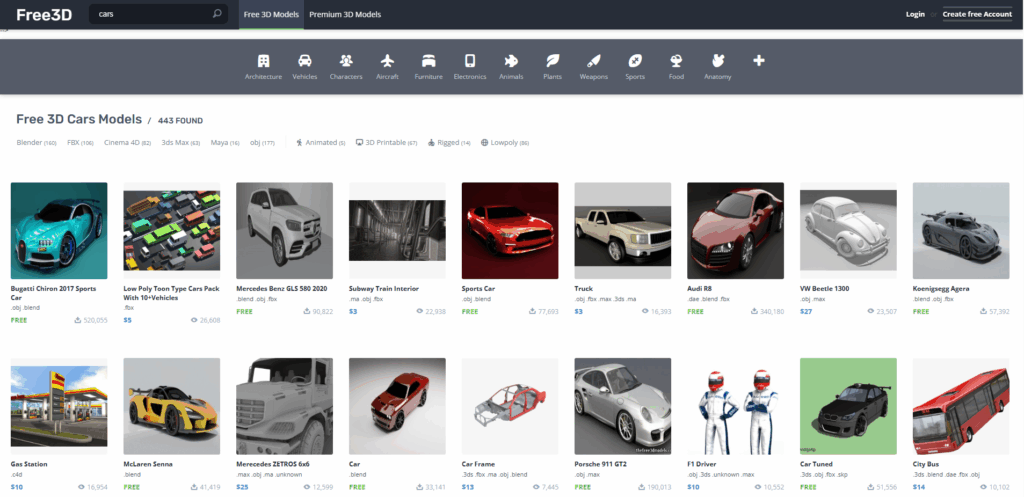 FREE3D.COM download free3d models
