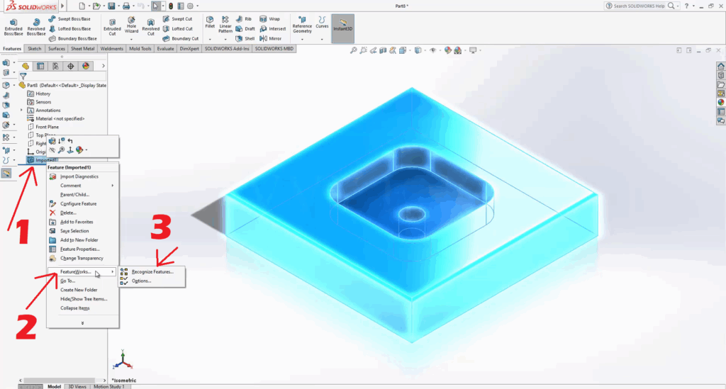 SolidWorks How to Convert a STEP File into SLDPRT like a Pro