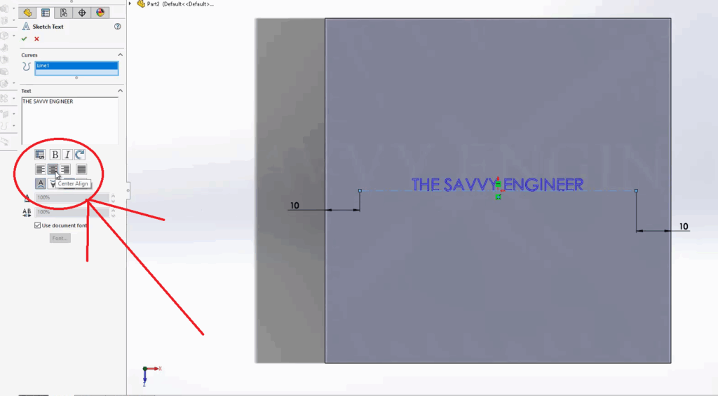 SolidWorks How to Write a Text on a Piece Like a Pro