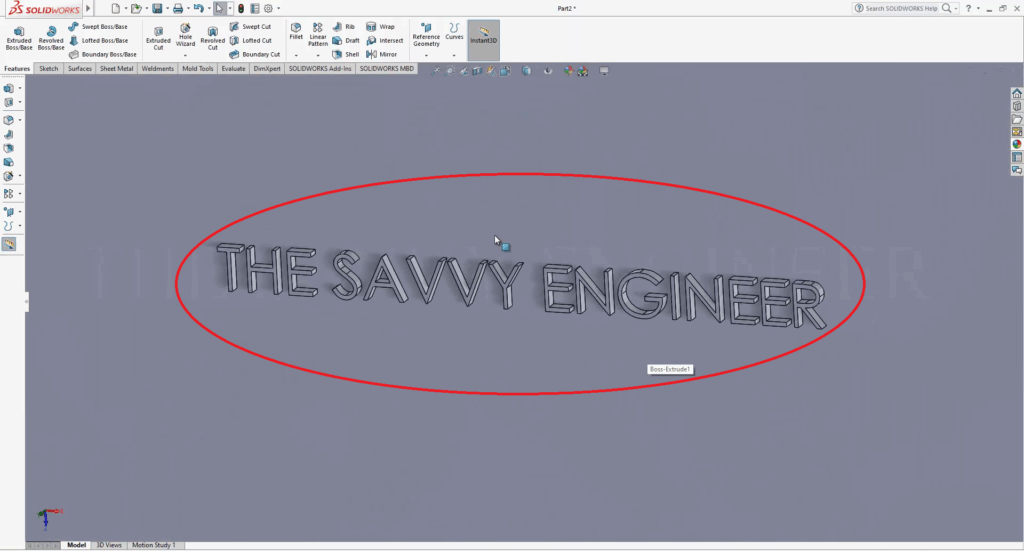 SolidWorks How to Write a Text on a Piece Like a Pro