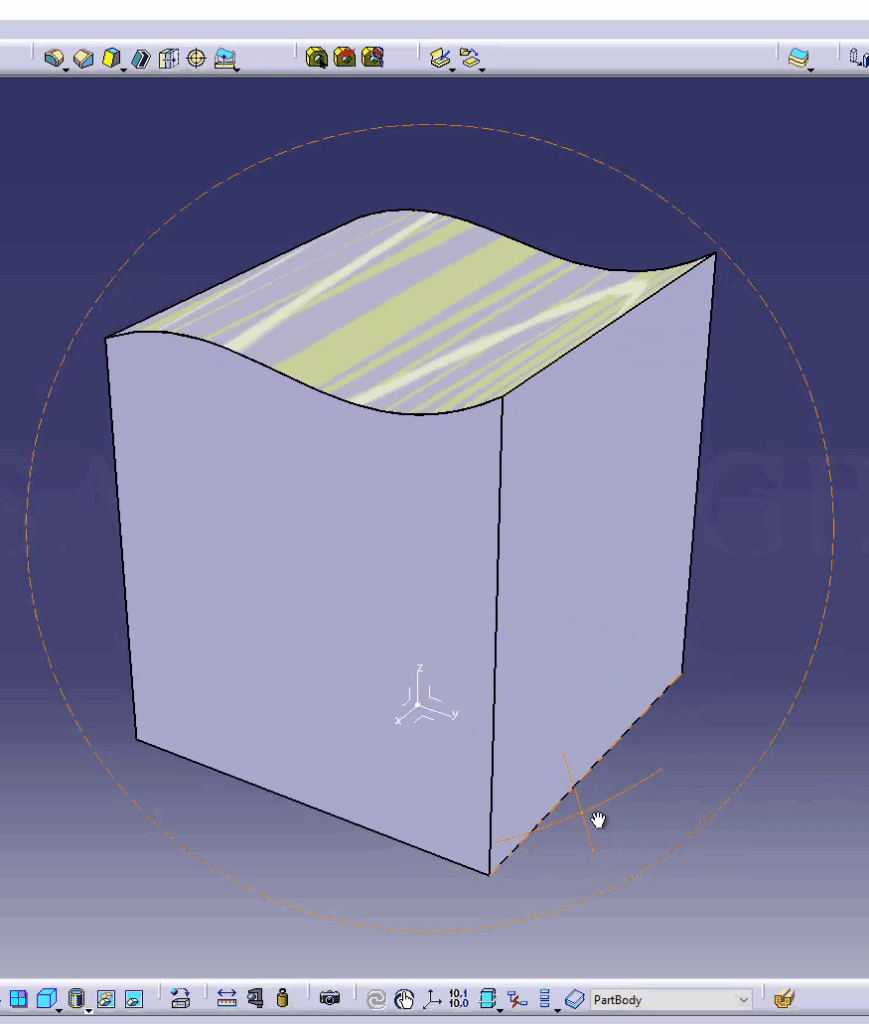CATIA - How to Extrude a Part Face up to a Surface