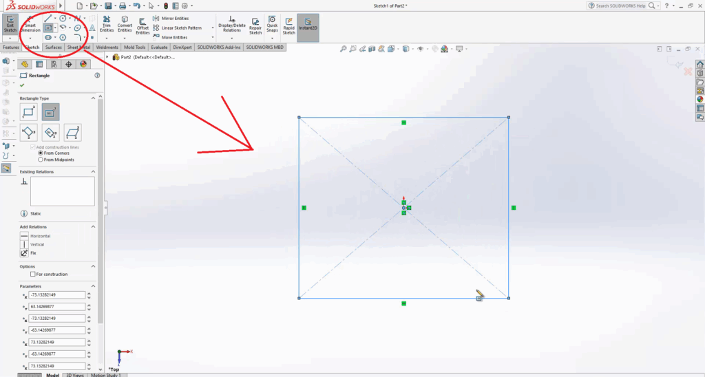 SolidWorks How to extrude a Part Face up to a Surface