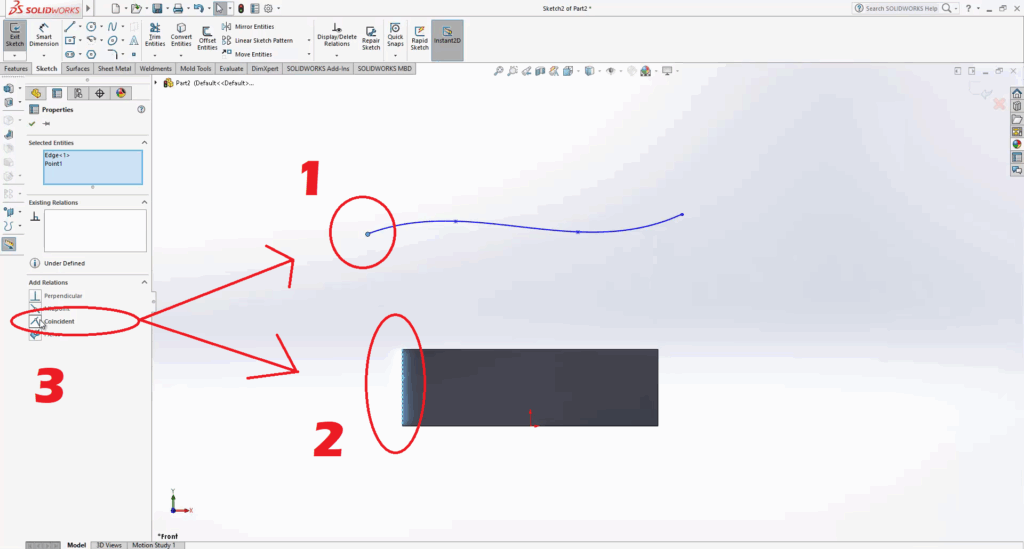 SolidWorks How to extrude a Part Face up to a Surface