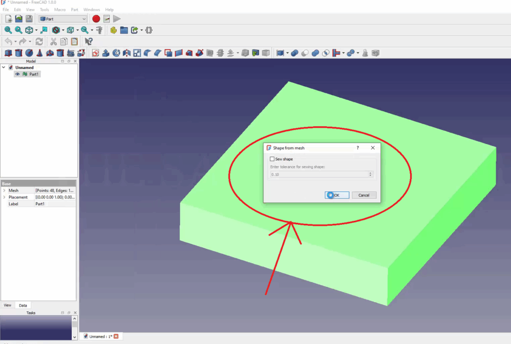 Freecad Reverse Engineering - from STL to Solid body