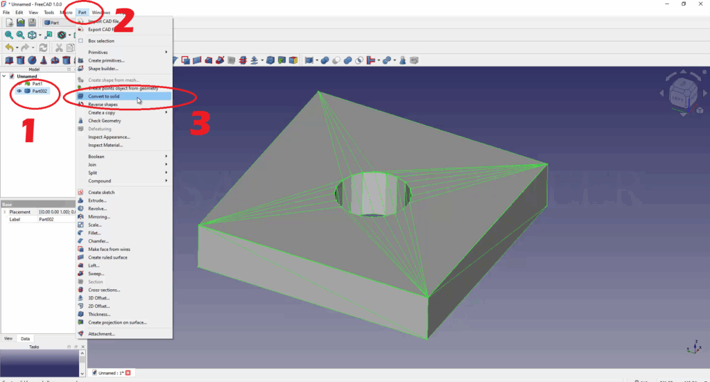 Freecad Reverse Engineering - from STL to Solid body