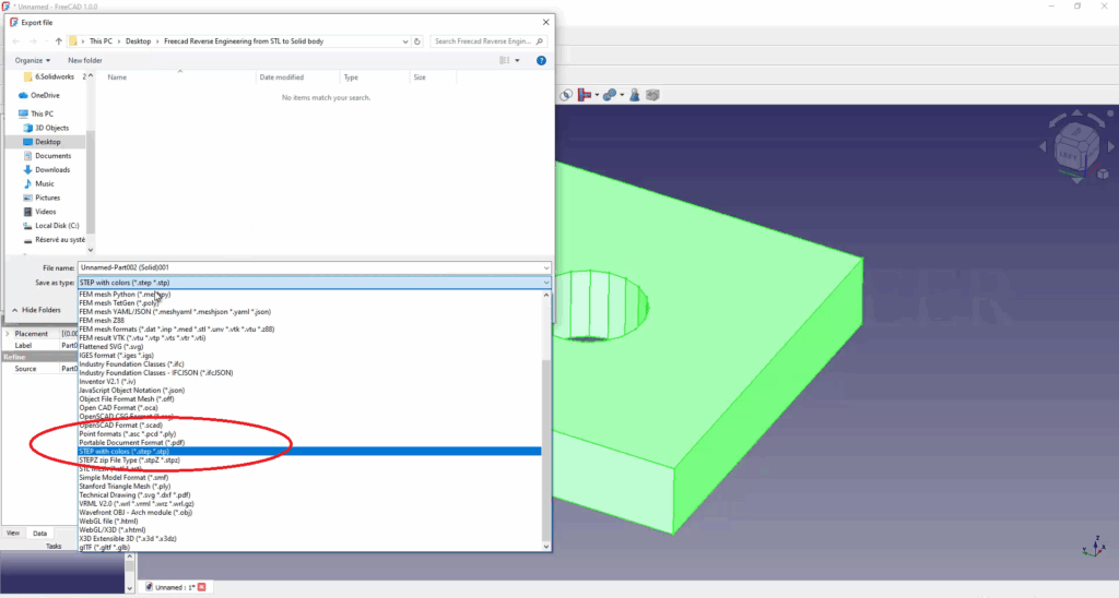 Freecad Reverse Engineering - from STL to Solid body