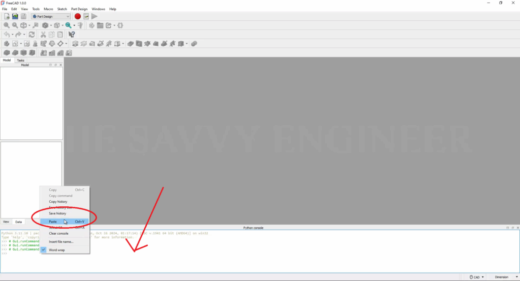 How to Design a Cube in FreeCAD using Python Script