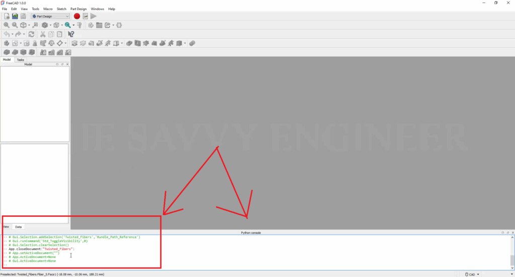 FreeCAD Editable Twisted Fibers using Python Script