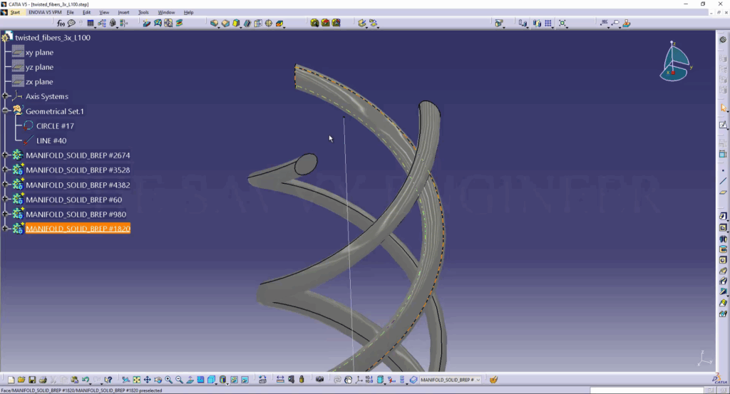 FreeCAD Editable Twisted Fibers using Python Script