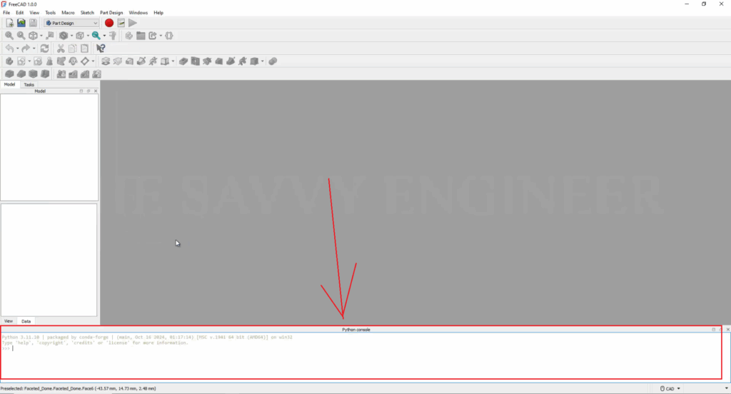 FreeCAD Editable Faceted Dome using Python Script