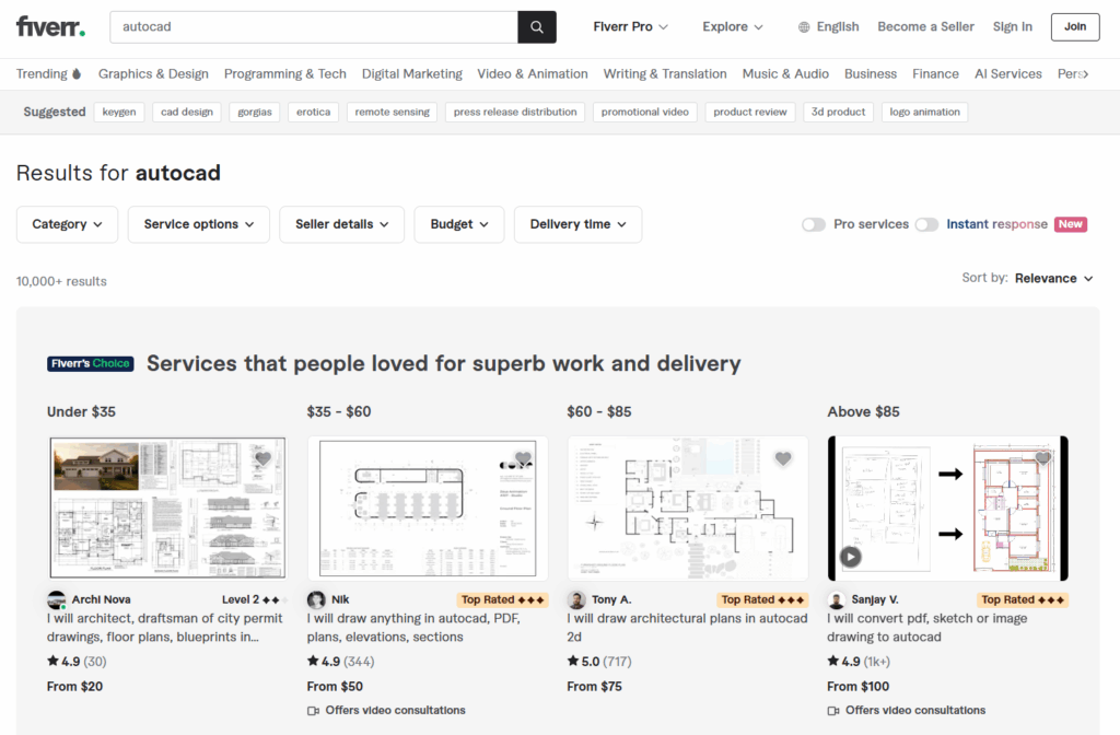 Top 5 Freelancing Sites for AutoCAD Users