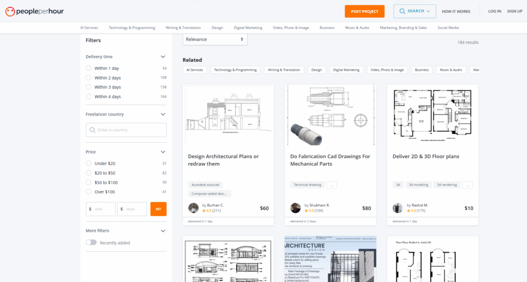 Top 5 Freelancing Sites for AutoCAD Users