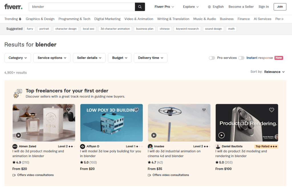 Top 5 Freelancing Sites for BLENDER Users