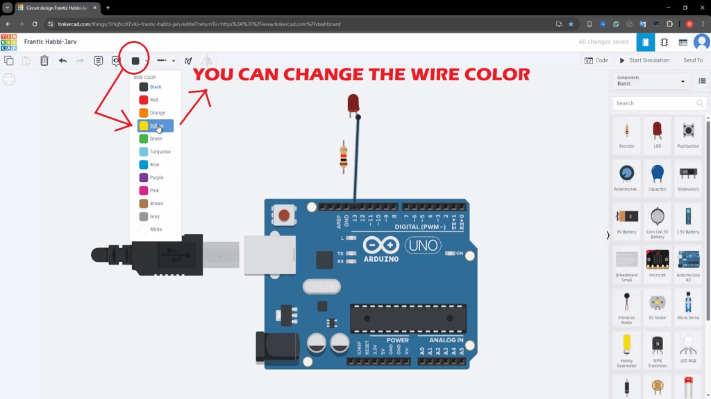 Arduino & TinkerCAD - Simple Led Blink Project