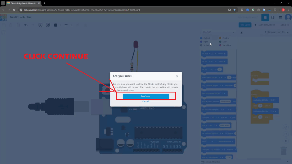 Arduino & TinkerCAD - Simple Led Blink Project