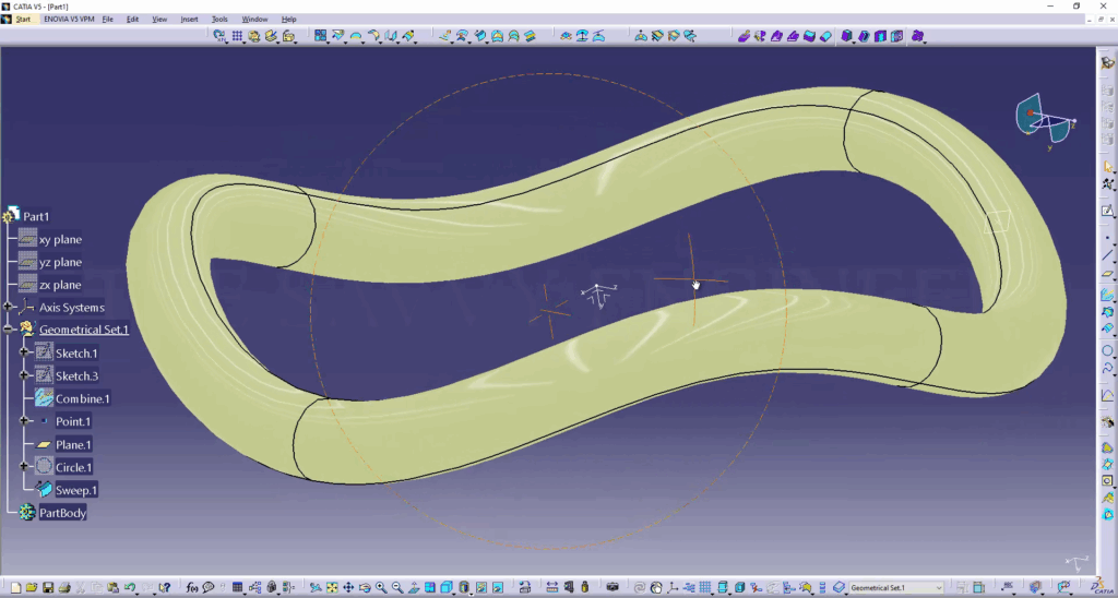 CATIA Surface Modeling How to Combine Two Sketches