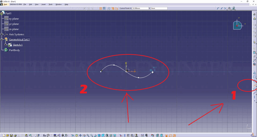 CATIA Surface Modeling How to Combine Two Sketches