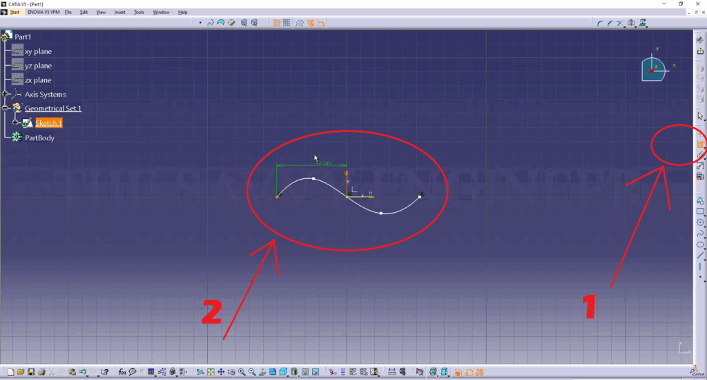 CATIA Surface Modeling How to Combine Two Sketches